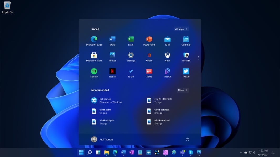 Windows 11 Start Screen