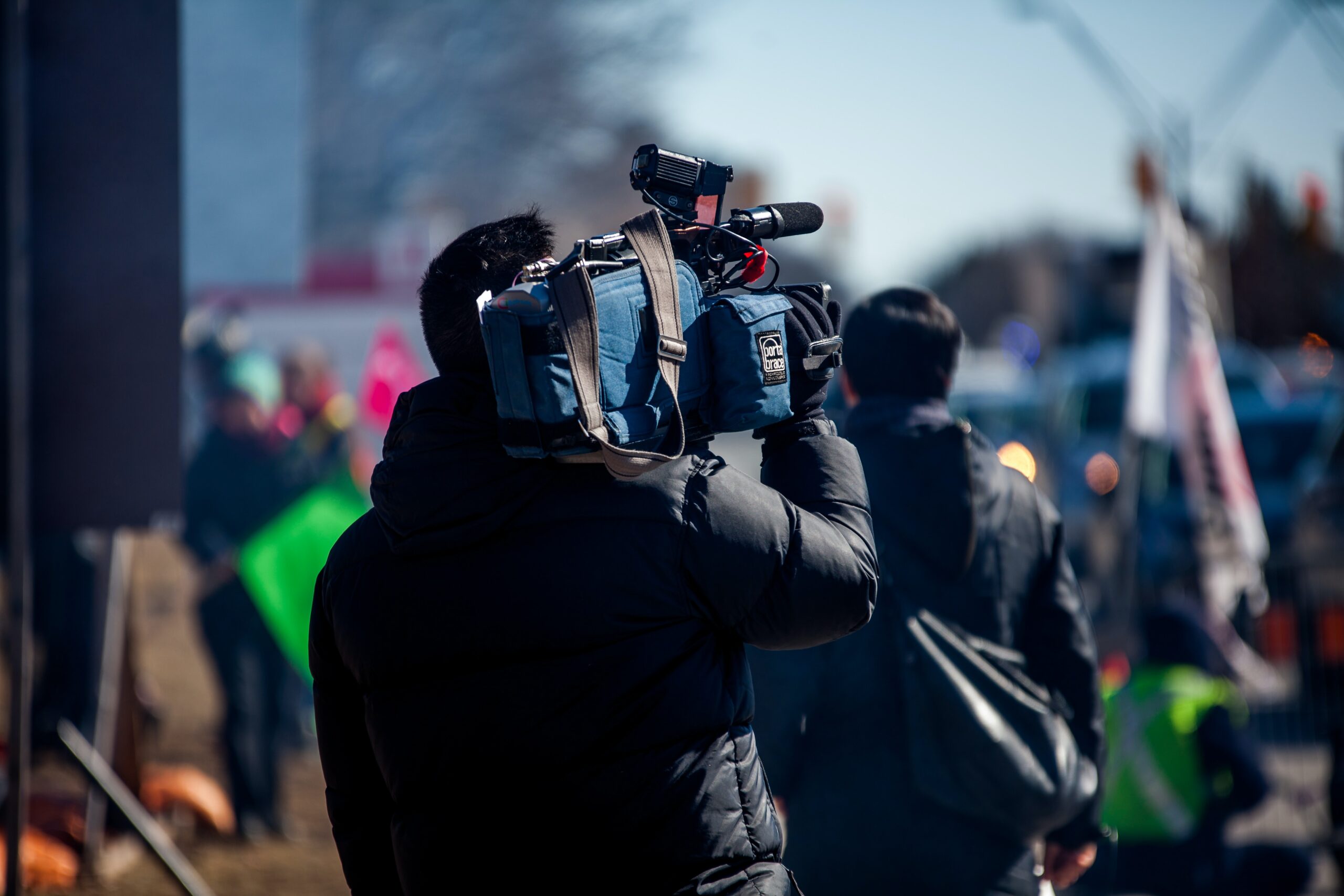 Man with video camera